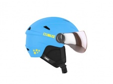 Горнолыжный шлем для детей, модель "BLIZ Jet Kids Visor M14 Blue"