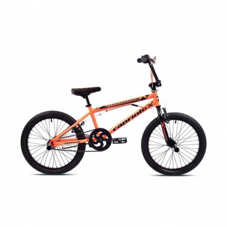 Велосипед CAPRIOLO KIDS BMX TOTEM, рама сталь 10'', колёса 20'' (оранжевый-чёрный) - купить